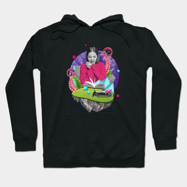 Octopus collage girl Hoodie by Khaletskaya 